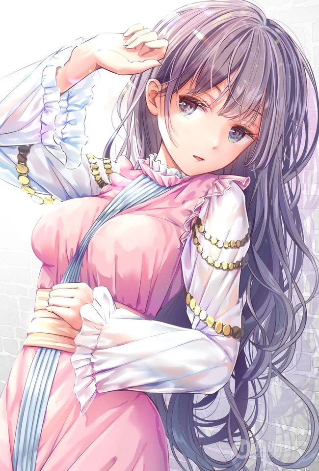 清新短裙装动漫萌少女高清插画图片