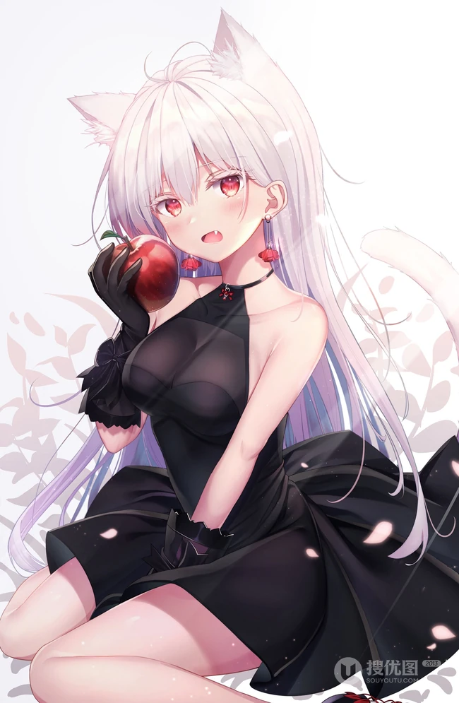 清新短裙装动漫萌少女高清插画图片