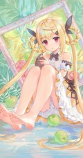 清新短裙装动漫萌少女高清插画图片