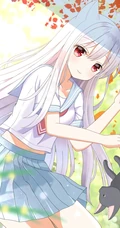清新短裙装动漫萌少女高清插画图片