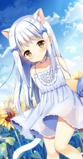 狐狸耳朵或兔耳朵二次元少女高清插画图集欣赏