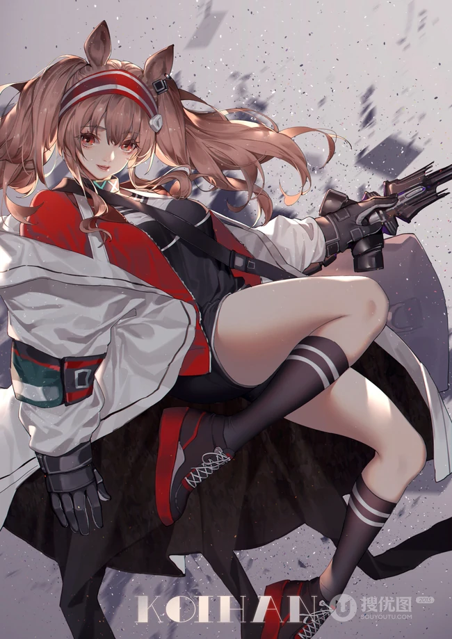 狐狸耳朵或兔耳朵二次元少女高清插画图集欣赏