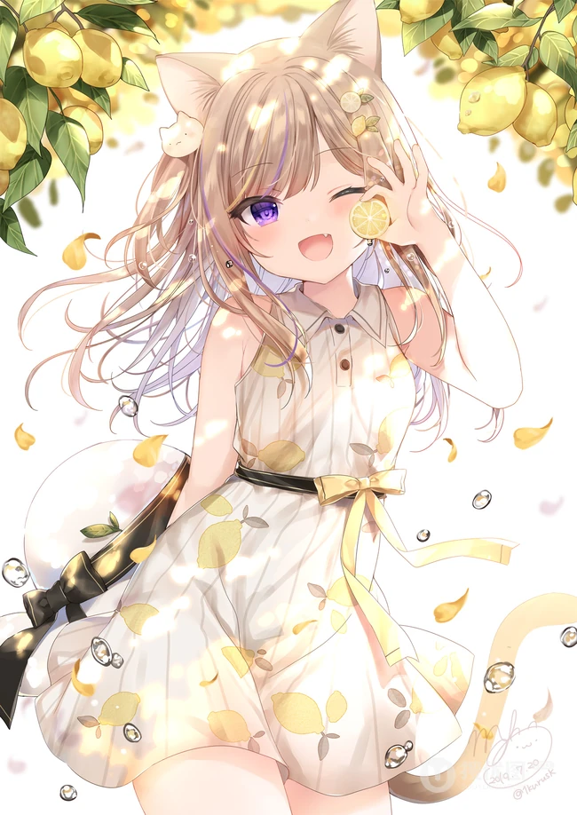 狐狸耳朵或兔耳朵二次元少女高清插画图集欣赏