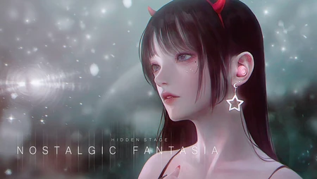 逼真手法动漫美女插画壁纸，看着好清纯