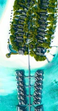 高空航拍海边旅游胜地造型奇特的别墅群超清手机壁纸