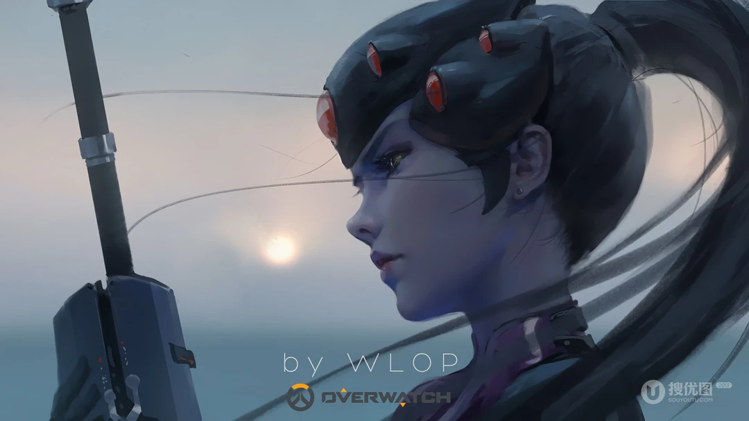 wlop作品现代少女人像手绘插画桌面壁纸