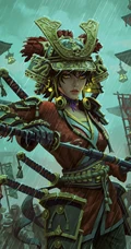 插画师GUWEIZ古代武士女人物肖像插画手机壁纸第0924合集