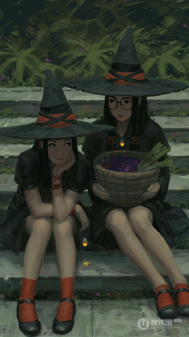 插画师GUWEIZ古代武士女人物肖像插画手机壁纸第0924合集