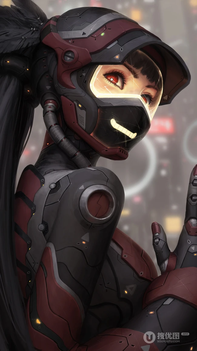 插画师GUWEIZ古代武士女人物肖像插画手机壁纸第0924合集