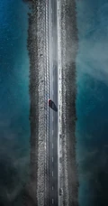 高清航拍各类穿梭于林中的公路等风景4K手机壁纸