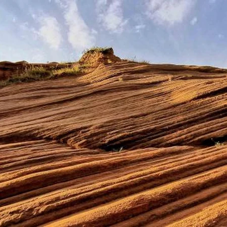 靖边波浪谷风景，陕西省靖边县风景区波浪谷唯美景色图片