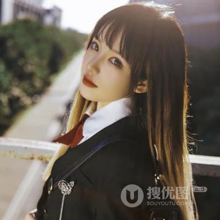 漂亮可人长发校服装少女，和双麻花辫白衫纯妹子真人头像套图