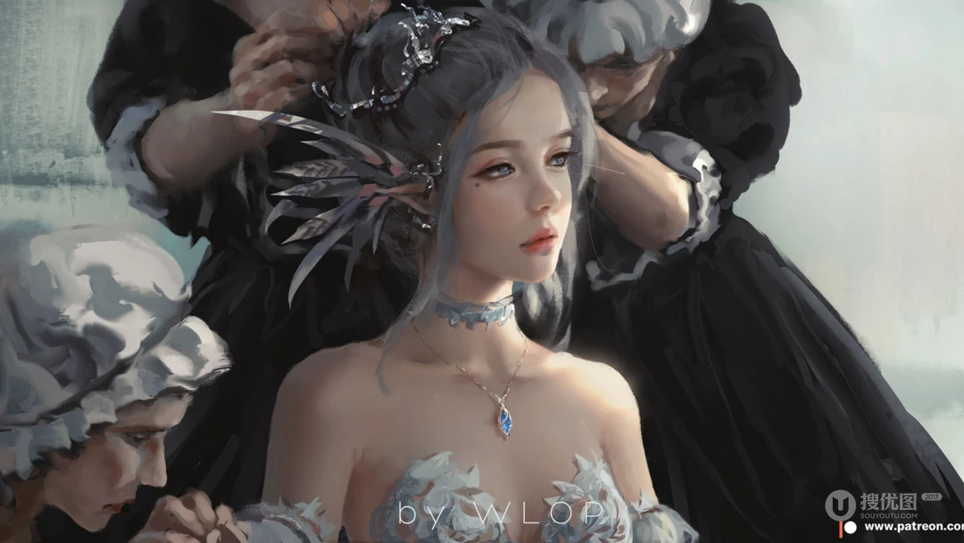 画师wlop人像系列精品画作壁纸系列今日推荐