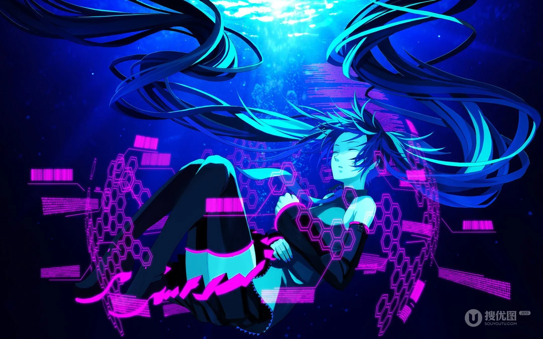 经典二次元动漫人物初音未来系列插画壁纸第0929