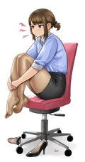 夸张的身材曲线，穿紧身制服短裙或袜装的二次元动漫女生轻熟图集