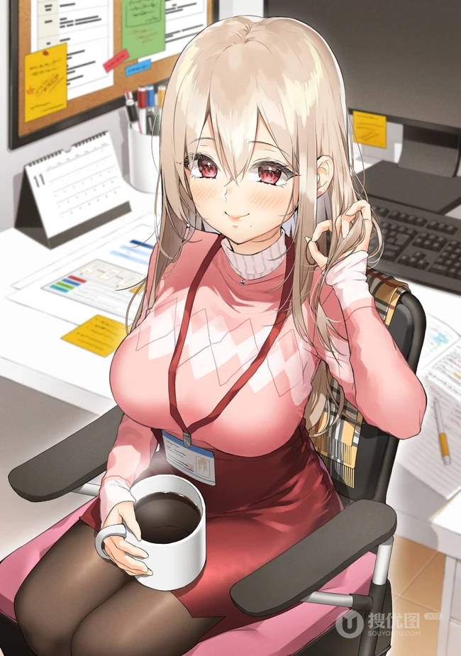 夸张的身材曲线，穿紧身制服短裙或袜装的二次元动漫女生轻熟图集