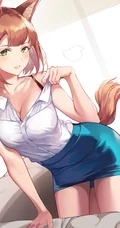 夸张的身材曲线，穿紧身制服短裙或袜装的二次元动漫女生轻熟图集