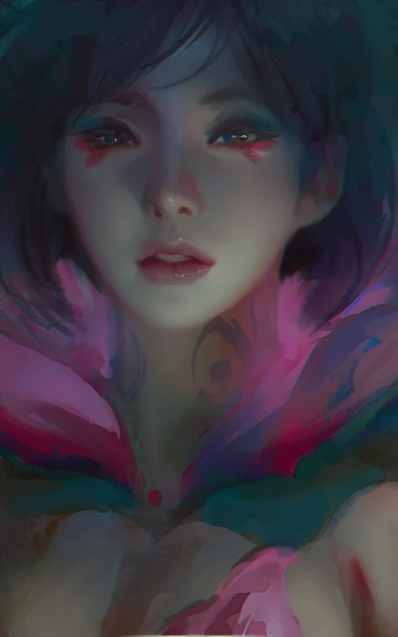 ZED让人惊艳的动漫美女手绘插画手机壁纸