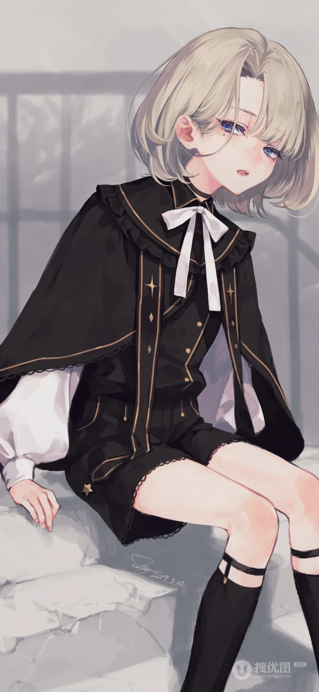 10月10日搜优图精选超好看的动漫少女近照插画手机壁纸