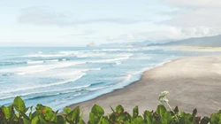 高清的大海海岸线风景，海边的悬崖礁石风景电脑壁纸