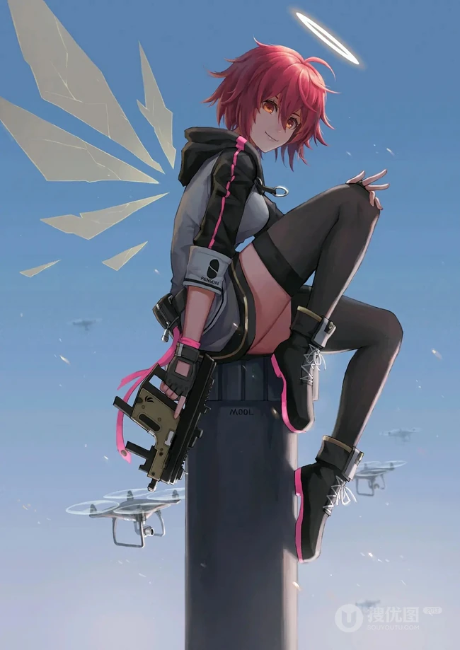 动漫游戏《明日方舟》人物能天使高清插画图集