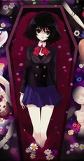 悬疑推理小说作品《替身》手绘动漫人物，一只眼女孩见崎鸣高清图集