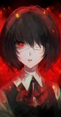 悬疑推理小说作品《替身》手绘动漫人物，一只眼女孩见崎鸣高清图集