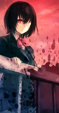 悬疑推理小说作品《替身》手绘动漫人物，一只眼女孩见崎鸣高清图集