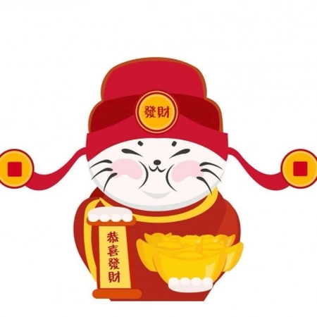 可爱卡通类好运，暴富，有钱，好运财神到头像图片