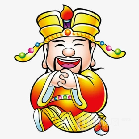 可爱卡通类好运，暴富，有钱，好运财神到头像图片