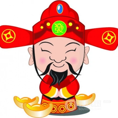 可爱卡通类好运，暴富，有钱，好运财神到头像图片