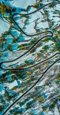 高清航拍森林河流，穿山公路等风景高清手机壁纸