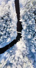 高清航拍森林河流，穿山公路等风景高清手机壁纸