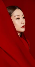 白冰魅力中国红超美艺术感写真图片