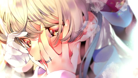 大眼动漫少女高清头像近照插画桌面壁纸