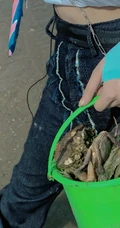 程潇微博晒海边赶海抓螃蟹旅拍元气生活照图集