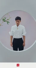 他从画中来，林雨申白衫黑裤复古绅士写真图片