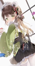 回眸一笑，美丽动人，精选超美回眸二次元动漫少女高清插画图集