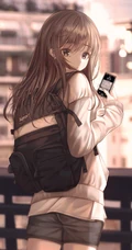 回眸一笑，美丽动人，精选超美回眸二次元动漫少女高清插画图集