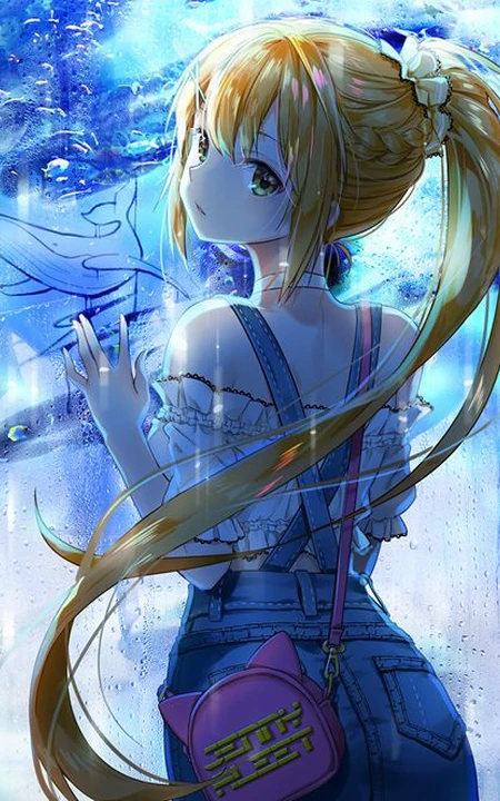 回眸一笑，美丽动人，精选超美回眸二次元动漫少女高清插画图集