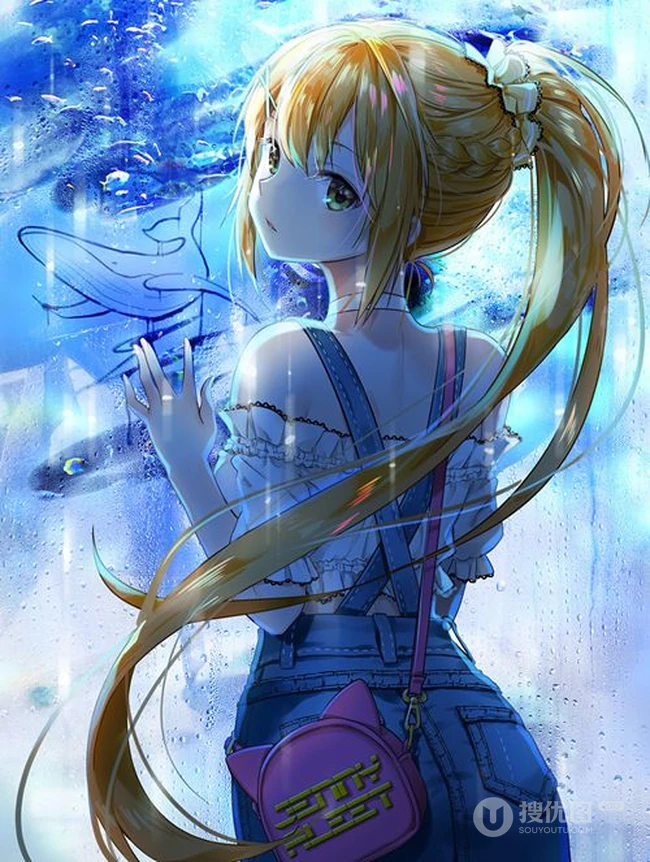 回眸一笑，美丽动人，精选超美回眸二次元动漫少女高清插画图集