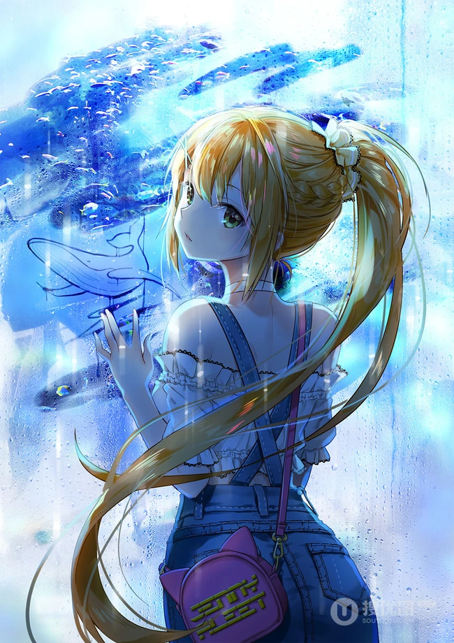 回眸一笑，美丽动人，精选超美回眸二次元动漫少女高清插画图集