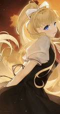 回眸一笑，美丽动人，精选超美回眸二次元动漫少女高清插画图集