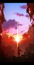 浪漫的天空，白云，星空，超美的二次元天空系列人物场景插画美图集锦