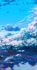 浪漫的天空，白云，星空，超美的二次元天空系列人物场景插画美图集锦
