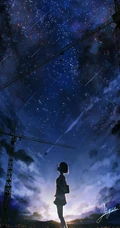 浪漫的天空，白云，星空，超美的二次元天空系列人物场景插画美图集锦