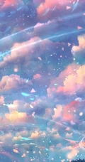 浪漫的天空，白云，星空，超美的二次元天空系列人物场景插画美图集锦