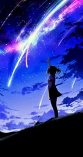 浪漫的天空，白云，星空，超美的二次元天空系列人物场景插画美图集锦