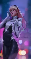 穿紧身衣听MP3的动漫美女手机壁纸