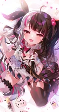 穿紧身衣听MP3的动漫美女手机壁纸